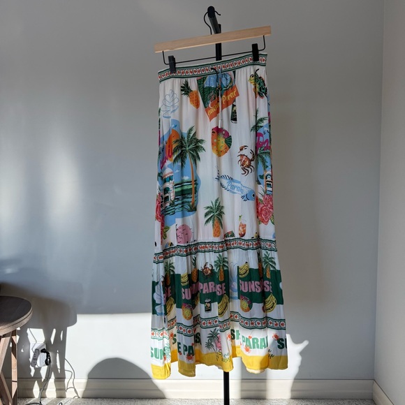 Rachel Zoe Dresses & Skirts - Rachel Zoe Tropical Maxi Paradise Resort Vacation Skirt Small